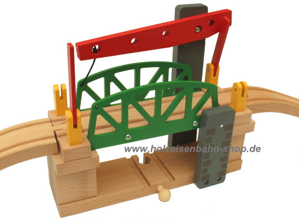 4er-Set Holzschiene Brücke Rutschfeste Brückenpfeiler für Holzeisenbahn 