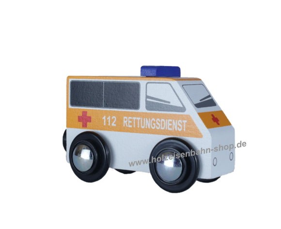 Holzeisenbahn: Rettungsdienst Krankenwagen
