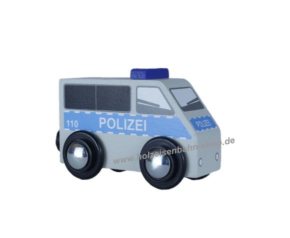 Holzeisenbahn: Polizeizug, Polizeiauto